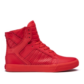 Dámské Kotníkové Boty Supra SKYTOP Červené | CZ-37239